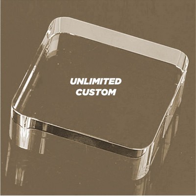 Square Crystal Paperweight