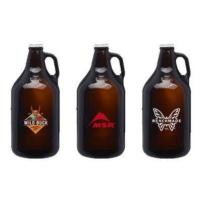 Homebrew 64 oz. Amber Glass Growler