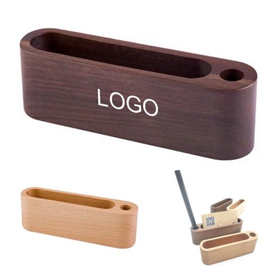 Wood Base Display Stand Business Card Holder Organizer