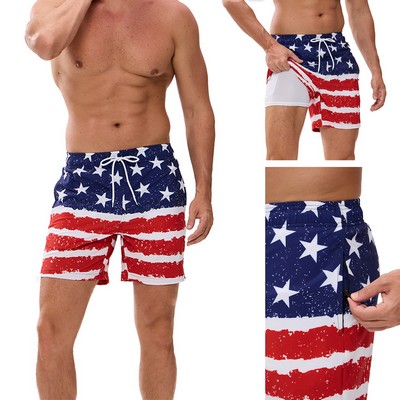 2" 1 Mens Swim Trunks Swim Shorts Swim Suits Board Shorts