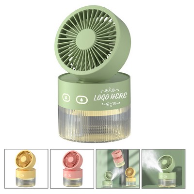 Adjustable Desk Misting Fan w/ Nightlight