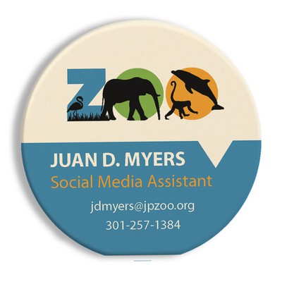 CoasterStone Round absorbent Stone Coaster - Single (4 1/4"x4 1/4")-Bulk