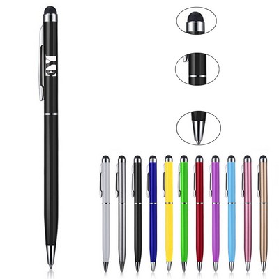 2 In 1 Metal Stylus Ballpoint Pens