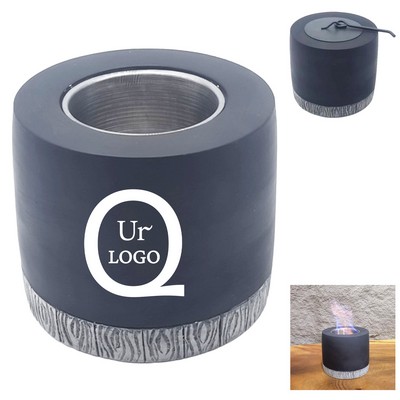 4.9x4.9x3.5" Tabletop Concrete Fire Pit