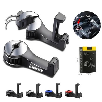 2" 1 Car Seat Hooks with Phone Holder