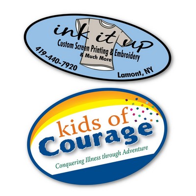 Repositionable Indoor/Outdoor Oval Decal - 2" x 4"