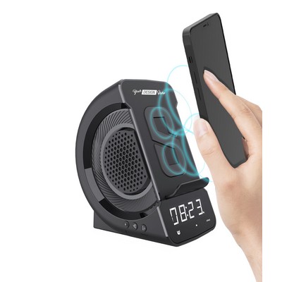 3" 1 Bluetooth Speaker Alarm Clock with Wireless Charging