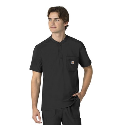 Carhartt Force Cross-Flex Men's Henley Scrub Top