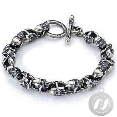 Skull Punk Tank Bracelet Skull Charm #5