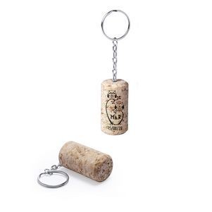 Soft Wood Wine Corks Stoppers Keychain