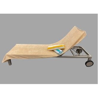 Beige Terry w/Fitted Hood Lounge Chair Cover (90" x 34")