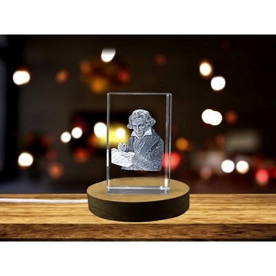 Beethoven 3D Engraved Crystal Trophy Award