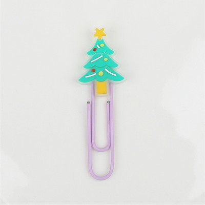 Noctilucent Charm Christmas Tree Paper Clip Dark Luminous Charm Custom Shape Bookmark Cute Clip
