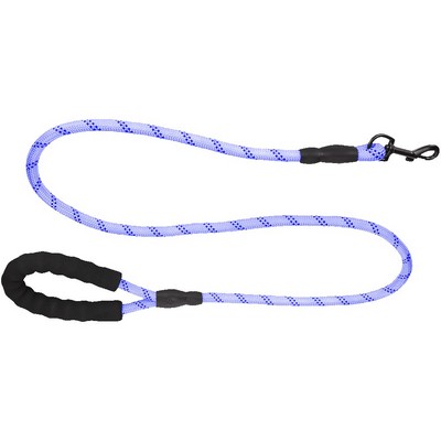 High-Vis Corded Rope Leash with Snap Carabiner and Loop
