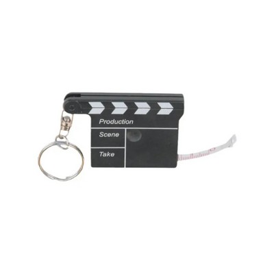 Movie Clapboard Shape Tape Measure Keychain