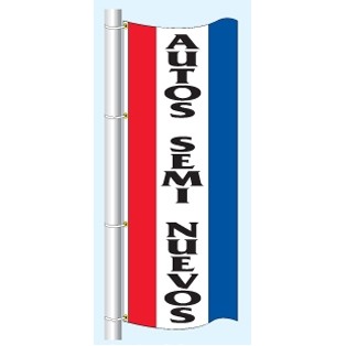 Single Faced Stock Message Free Flying Drape Flag (Autos Nuevos)