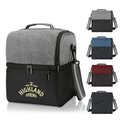 Insulated 14 Can Dual Compartment Lunch Cooler bag