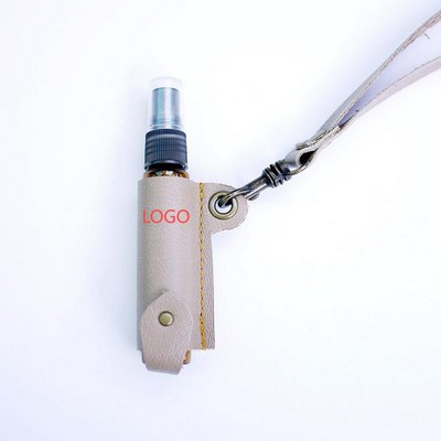 Leatherette Travel Spray Bottle Holder with Keychain Clip