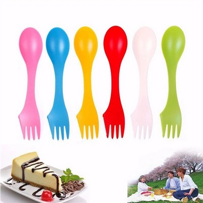 3" 1 Multi-functional Plastic Knife/Fork/Spoon