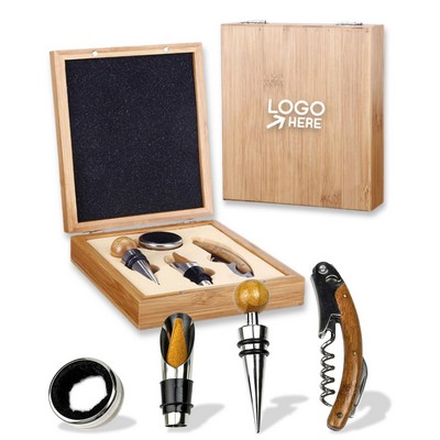 Elegant Bamboo Wine Gift Set