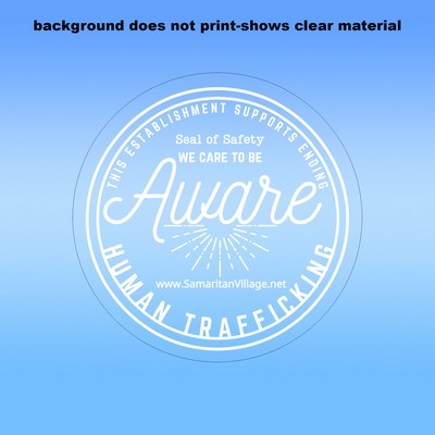 Clear Removable Glass Decals (5"X5") - Removeable. Repositionable. Custom Shape