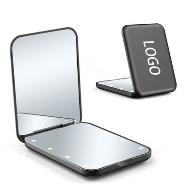LED Compact Travel Makeup Mirror with Light