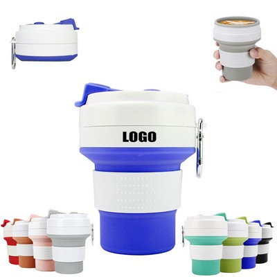 12 Oz. Silicone Collapsible Cup with Carabiner