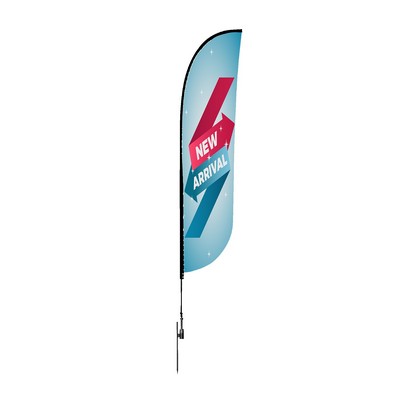 6' Convex Feather Flag - 2 Side Imprint