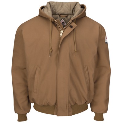Bulwark® Men's Heavyweight FR Insulated Brown Duck Hooded Jacket