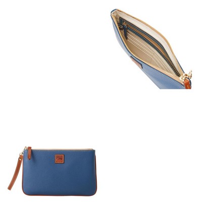 Dooney & Bourke Pebble Grain Large Wristlet - Blue Jeans