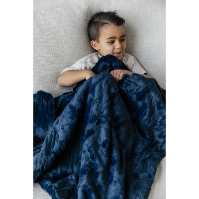 Patterned Faux Fur Zippered Midnight-Throw