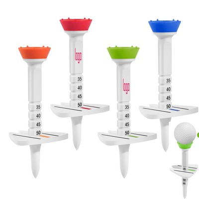 Adjustable Golf Tee With Triangular Directional Marker
