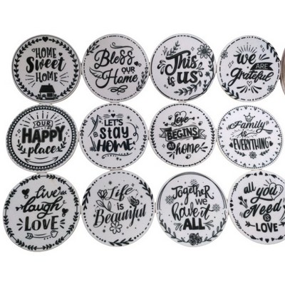 Custom Round Felt Coasters - Screen Printed