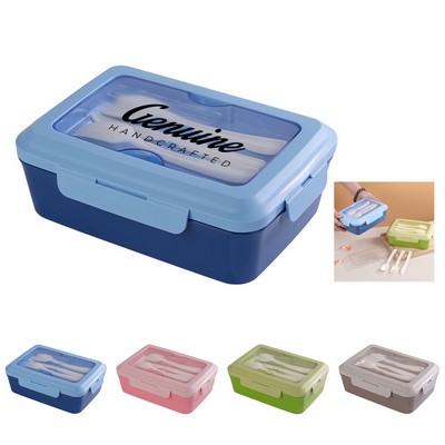 Eco-friendly Lunch Box with Phone Holder and Utensils