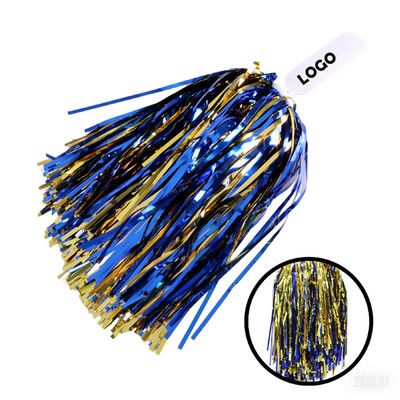 Foil Cheerleader Poms/ Plastic Handle