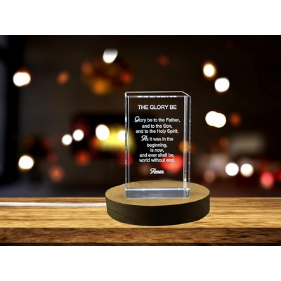 Glory Be to the Father Prayer 3D Engraved Crystal Trophy - Spiritual Gift
