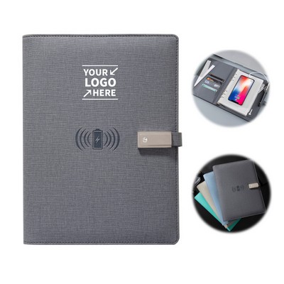Business Padfolio with Wireless Charging Pad