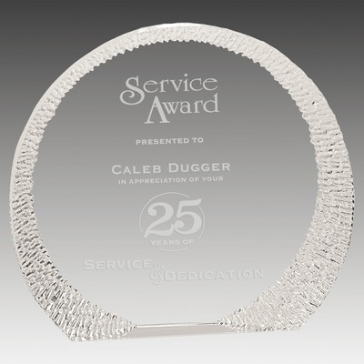 Rounded Crystal with Decorative Edge