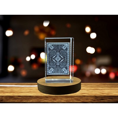 Dazzling Magic Carpet 3D Laser Engraved Crystal Trophy Award w/LED Base Light