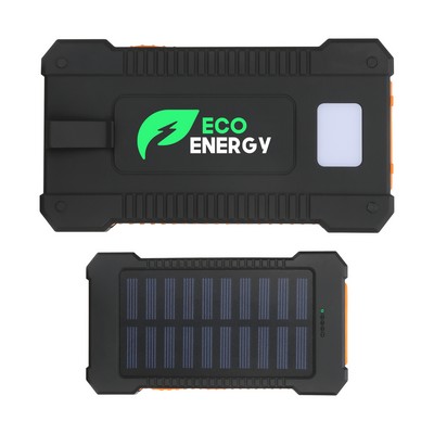 8000mAh Eco Friendly Solar Power Bank With LED Light