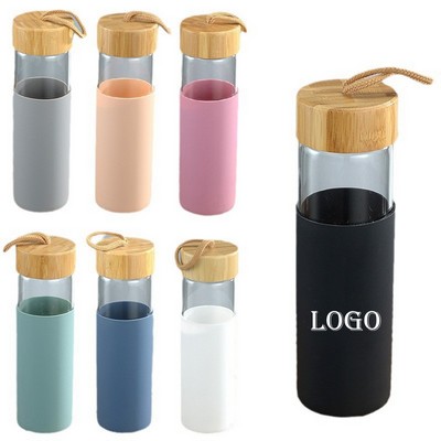 Glass Bottles With Bamboo Lid