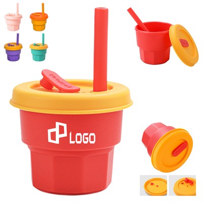 14Oz Silicone Straw Cup For Kids