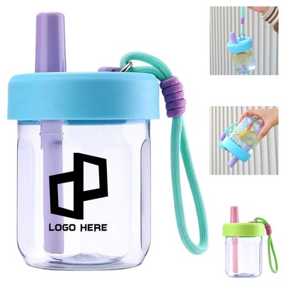 17Oz Plastic Fruit-Strainer Straw Cup