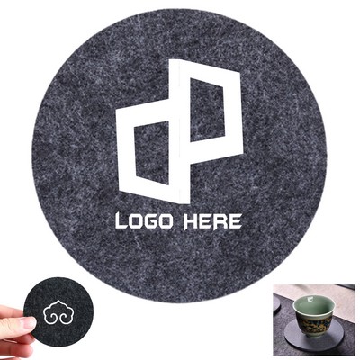 Round Absorbent Felt Cup Coaster