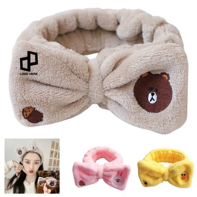Cute Embroidered Headband For Face Washing