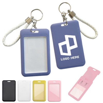 Plastic Badge Holder W/ Key Chain