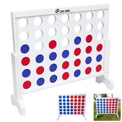 Wooden Connect Four Chess Board Game
