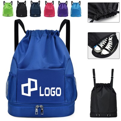 12.2X6.7X15.75" Oxford Fabric Drawstring Backpack