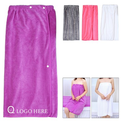 Button-Type Microfiber Wearable Bath Towels