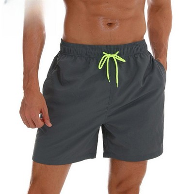 Men's Quick DryMen's beach shorts are made of 100% Nylon, Quicwith Two Sides Pockets and Mesh Lining